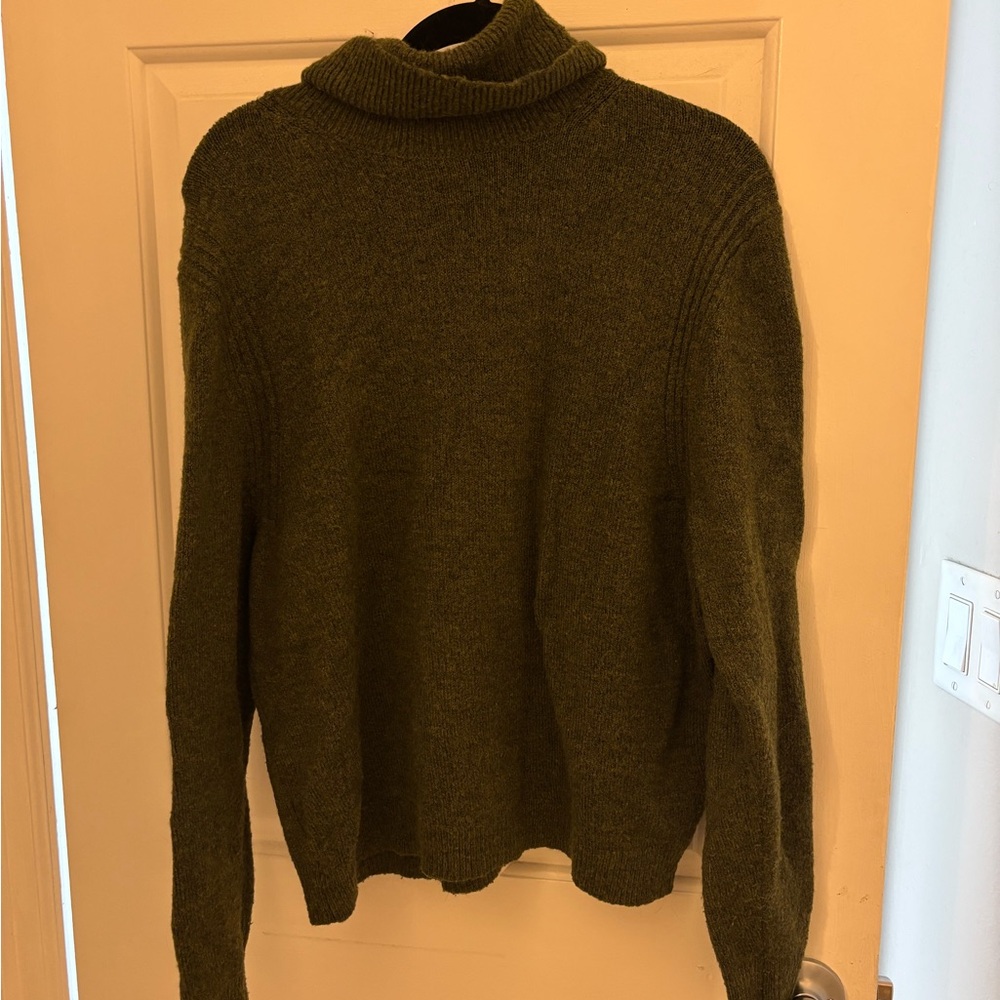 Olive Green Turtleneck Sweater